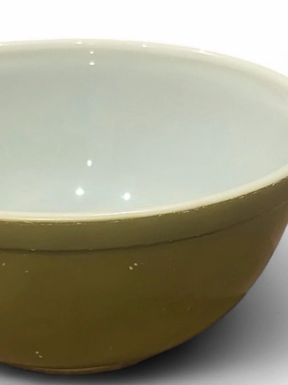 Vintage Pyrex Avocado Green 2 1/2 Qts Mixing Bowl 403 Ovenware USA Kitchenware